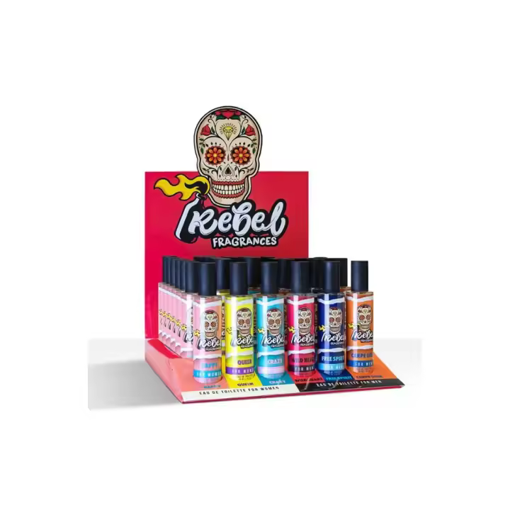 Fragancias REBEL for MEN and for WOMEN - Se envían de forma aleatoria - Para hombre y mujer en formato de 30 ml - Diseñadas y creadas para aventureros, urbanos, excéntricos y románticas, felices, espiritus libre - 1