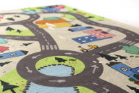 Alfombra Hidrorepelente Parentesi Quadra - Diseño Carretera 80x120cm para Ambientes Infantiles y Juveniles - details 1