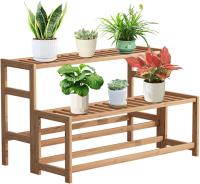 Estante para plantas s, soporte para plantas con escalera | Soporte para maceta escalonado | Organizador De Balcón De Jardín De Madera De 2 /3Niveles, Estantería para Balcón, Estante De Exhibición - details 3