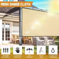 Sombra Premium, Canvas protectora UV duradera with ojales y Bordes reforzados, Pantalla DE PRIVACIDAD Perfecta para patios al Aire Libre, Jardines, pérgolas y Toldos, 1 Unidad - details 0