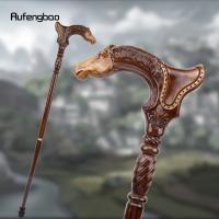 Bastón De Madera Marrón De Caballo Moda Caminante Decorativo Vampire Cospaly Fiesta Mace Varita Halloween Crosier 93cm - details 0