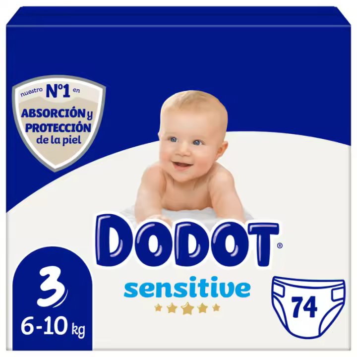 DODOT SENSITIVE TALLA 3 74 UNIDADES - 1
