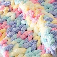 Hilo De Chenillo Thunkiy Para Tejer Y Crochet Manta Cojín Multicolor Suave Cálido Escarf Tejer Yarn 250g/Ball Adulto Mujer Polyester - details 15