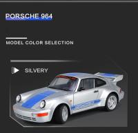 Coche De Juguete Porsche 964 Carrera RS De 1:24 Con Sonido Y Luz Vehículo De Metal Para Niños Regalo Con Retroceso Pull Back - details 1