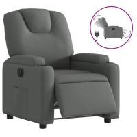 vidaXL Sillón reclinable eléctrico tela Gris claro, Gris oscuro, Negro Sillon Dormitorio Sillon Comodos Silla Relax Sillón Sofá - details 1