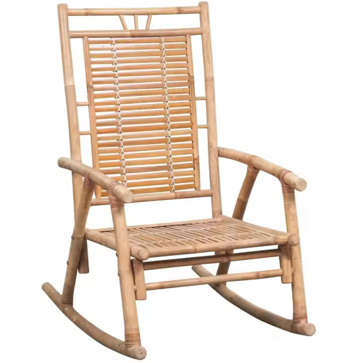 Silla mecedora con el Bambú - 1