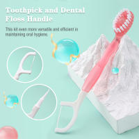 Cepillo De Dientes Mini 2 En 1 Con Sabor a Menta Y Durazno Cepillo De Limpieza Oral Desechable Con Hilo Dental Para Adultos - details 7