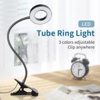 Lámpara De Escritorio LED Con Clip USB Multicolor Ajustable Luz Nocturna Para Cama Flexível Cor Preto Luz De Leitura - details 0