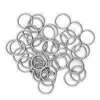 50-100Pcs Anillos Abiertos De Acero Inoxidable Para Fabricación De Joyas Accesorios De Anillos Divididos Anillo Sencillo Suministros Para Joyería DIY - details 6