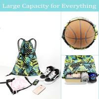 Mochila grande de cuerda, mochila deportiva informal, mochila escolar deportiva, bolsa de gimnasio con bolsillo con cordón - details 1