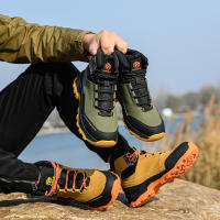 Botas Impermeables Para Hombre Seguridad Puntas De Acero Indestructibles Botas De Construcción Protección Antipinchazos Suela De Goma Material Superior Synético - details 2
