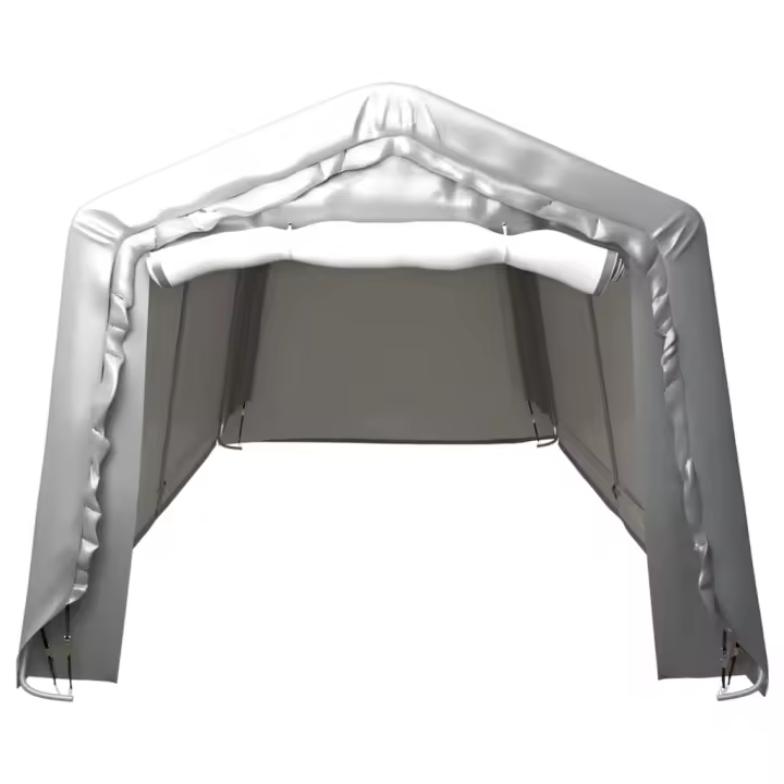 Carpa de almacenamiento acero gris 300x900 cm  Decoración de muebles de jardín al aire libre - 1
