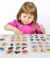 Puzzle De Madera Montessori Para Niños Juguete Educativo Temprano Alineación De Sombras Frutas Ropa Conocimiento Para Edad Infantil - details 7