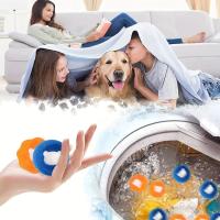 3pc/6pcs Pelota De Eliminación De Pelo Para Máquina De Lavar Y Secadora Reciclable Reduce Arrugas Ahorra Tiempo De Secado Gratis Elimina Pelo De Mascotas Y Ropa - details 5