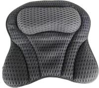 Almohada de baño de spa de lujo con tecnología de malla de aire 4D, hipoalergénica, ventosa antideslizante, soporte para cuello y espalda, secado rápido, lavable a máquina, accesorio de baño relajante de regalo - details 9