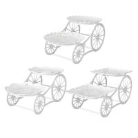 2 Tier Tratamiento De Mesa Para Fiestas Y Banquetes Estante De Postres Para Cumpleaños Plástico Resistente a La Humedad Para Pastelitos Y Dulces - details 2