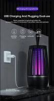 Catcher De Moscas Eléctrico Recargable Por USB Mosquitera Anti-Mosquitos Mini Lámpara Repelente De Mosquitos Para Exteriores Camping Terraza - details 4