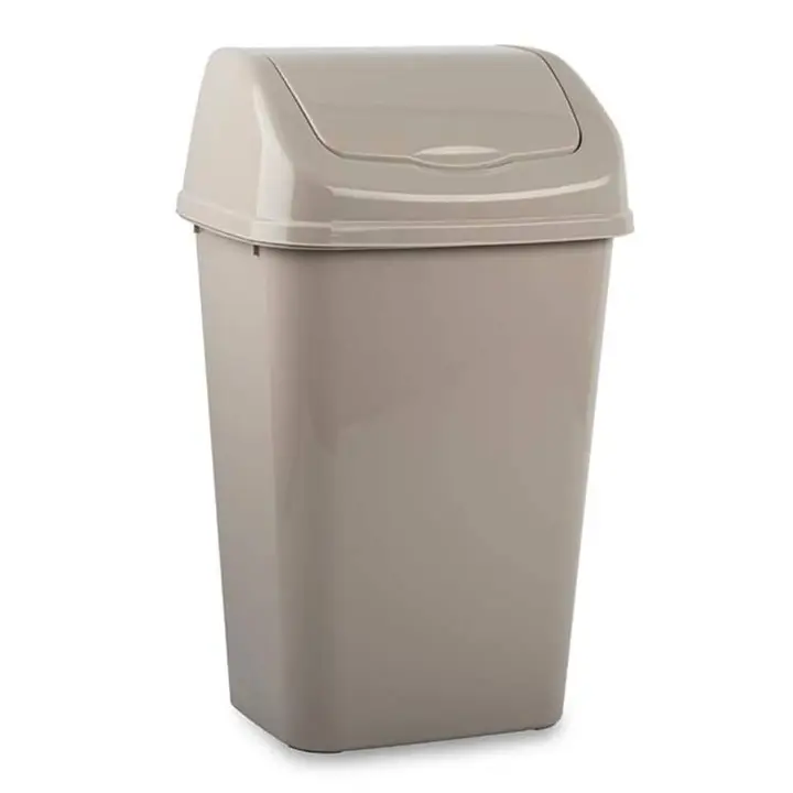 C.A - Cubo de Basura Plástico Basculante 40cm x 20cm x 15cm - Resistente PP5 - Capacidad 9L - 1