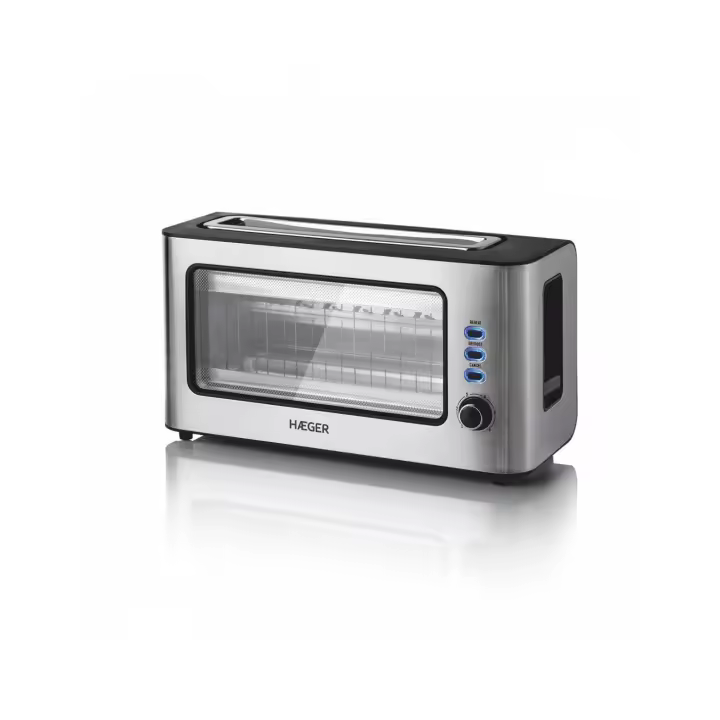 Tostadora de Ventana HAEGER Window - 1 Apertura Extra Ancha, 1000W, 6 Temperaturas, Acero Inoxidable - 1