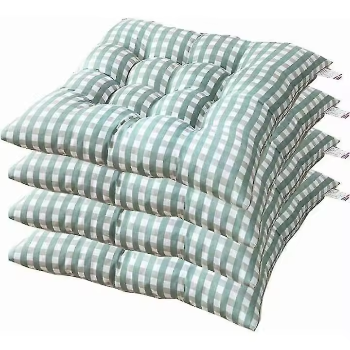 Cojín de silla 40x40 cm, cojines Juego de 4 (verde) - 1