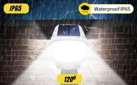 XOKOTAKI Luz Solar 77leds con Sensor de Movimiento para Prevenir Robos y Ahuyentar Ladrones. Diseño Realista de Cámara de Seguridad con 3 Modos de Uso y Control Remoto. Iluminación de Exteriores de Alta Calidad. - details 1