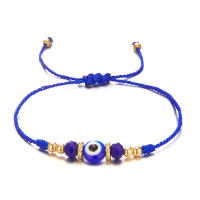 Pulsera Turca Con Ojo Maléfico Para Hombres Y Mujeres Hecha a Mano Con Hilo Tejido Y Cuentas De Cristal Para Parejas Joyería De Moda - details 12