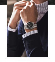 Reloj Mecánico Para Hombre CADISEN Marca De Lujo Auténtico Acero Inoxidable Resistente Al Agua Estilo De Negocios Sin Numeración Cristal De Zafiro - details 1