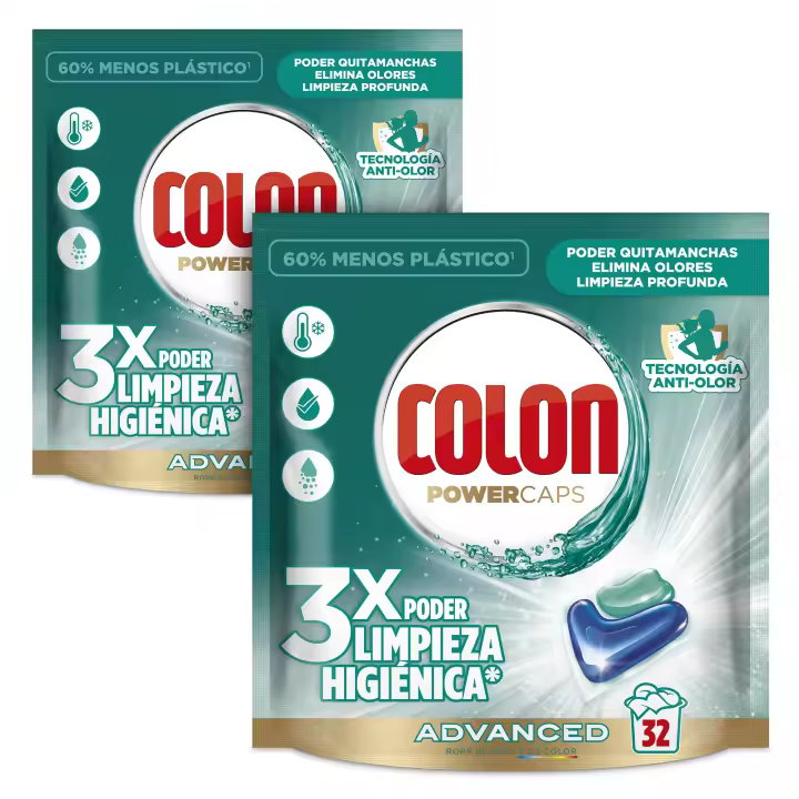 Colon Higiene Advanced Detergente para la ropa - 64 cápsulas (2x32 cápsulas) - 1