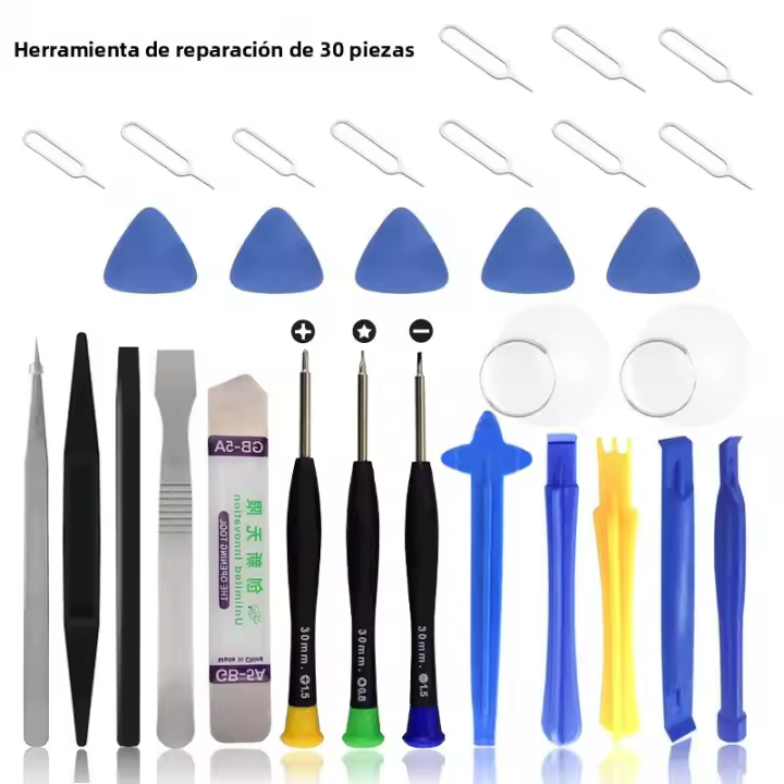Kit De Herramientas De Reparación Para Móviles 40/35/30 IN1 Compatible Con Apple Y Android Set De 40 Piezas Para Desmontaje De Teléfonos Móviles - 1