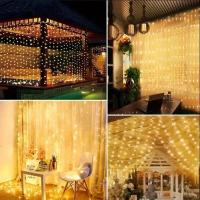Luces LED Para Cortinas Y Jardín Impermeables De Festival Con Efecto De Lluvia De Arco Iris Decoración De Villa Moderna IP65 - details 2