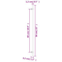 vidaXL Tiradores para armarios 10 uds acero inoxidable negro 480 mm - details 6