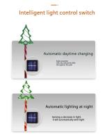 Juego De 5 Luces Solares Para Arbol De Navidad Decorativas Instalación En Terreno Exterior Jardín LED Para Courtyard - details 2
