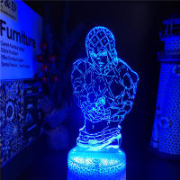 Lámpara De Noche LED 3D JoJo's Bizarre Adventure Ilusión Anime Cambio De Color Para Decoración De Habitación Infantil - details 9