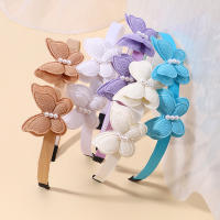 Diadema De Mariposa Exquisita Con Perlas Simuladas Para Niñas Accesorio Lindo Para El Día Diadema De Cabello Para Niñas Decorativa Para Todas Las Estaciones - details 4