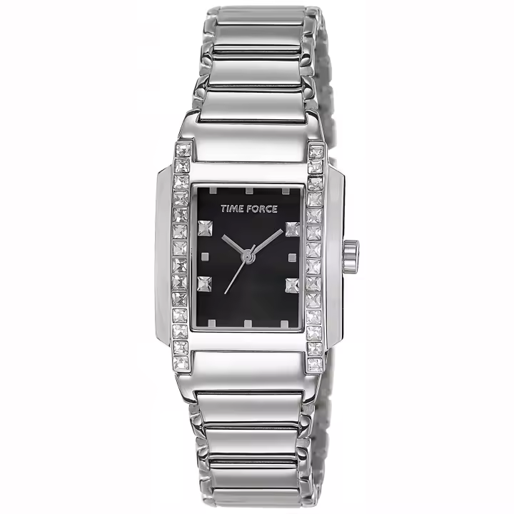 Time Force Tf3394l01m  Reloj Para Para Mujer Color Plateado - 1
