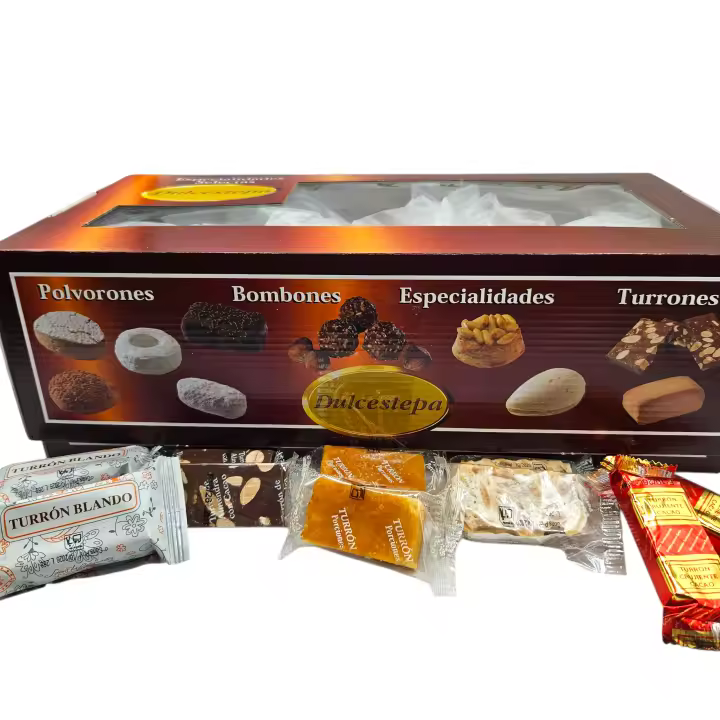 Turron en Porciones Surtidos - Calidad Extra - DulceEstepa - 3 Kilos - Turrón Duro - Turrón Blando - Turrón Chocolate Almendra - Turron Yema - Turrón Chocolate Crujiente - Turrones Mini - 1