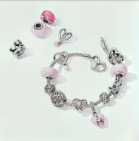Charm Pandora Corazón Envuelto En Dos Tonos Plata de Ley S925- 783242C01,Incluye Caja Original - details 1