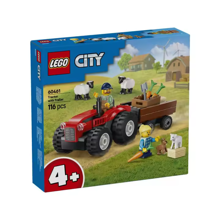 Lego City Tractor Rojo con Remolque y Oveja Lego city LEGO - 1