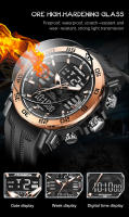Reloj De Pulsera Deportivo Para Hombre FOXBOX Lujo Cuarzo Impermeable Militar Dual Display Luminoso Reloj De Mano - details 6