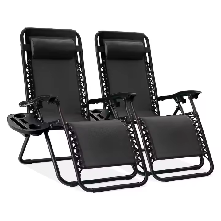 ALLINLIFE Silla plegable camping Tipo Tumbona  de mentira antivuelco y multiposición - 1