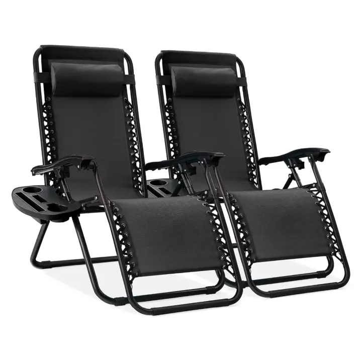 ALLINLIFE Silla plegable camping Tipo Tumbona  de mentira antivuelco y multiposición - 1