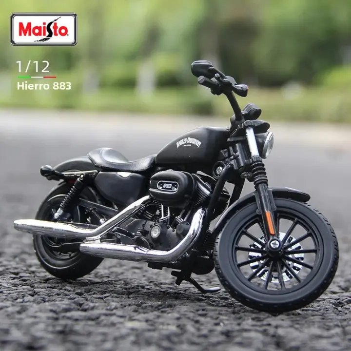 Maisto Modelo Estático De Motocicleta Harley Davidson Sportster Iron 883 2014 a Escala 1:12 Coleccionable Sin Batería Para Jóvenes Y Adultos - 1