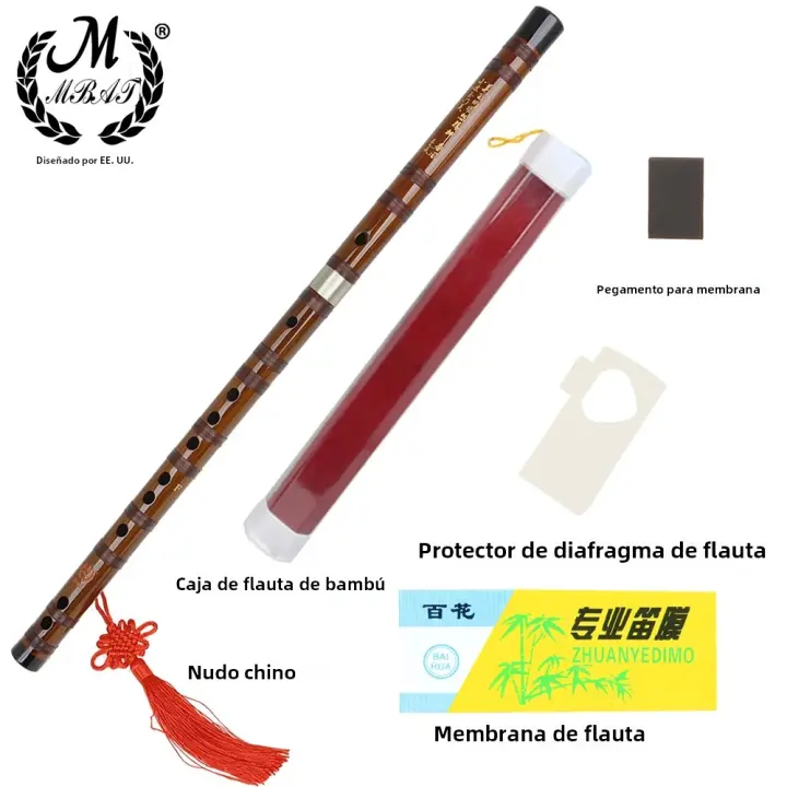 Flauta De Bambú M MBAT Instrumento De Viento De Calidad Profesional Clave C D E F G Flauta Transversal Chinesa Dizi Silbato De Alta Calidad - 1