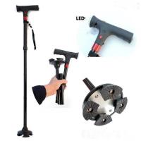 Bastón Collapsable Telescópico Con LED Y Alarma Para Ancianos Y Padres Con Punta Antideslizante Y Material De Aluminio - details 3