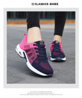 Zapatos Casuales Para Mujer Suela Antideslizante Transpirable De Encaje Y Malla Con Cordones Elásticos Antideslizantes Y Suaves Para Caminar - details 13