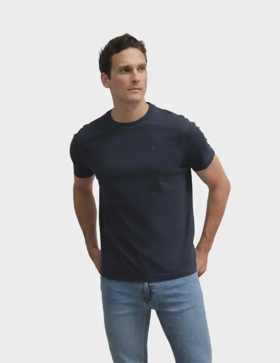 Silbon Minilogo camiseta azul marino para hombre - 1