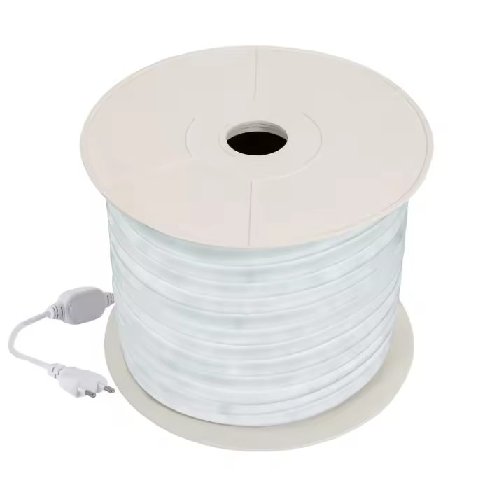 Ledkia Tira LED Neón Regulable 220V BOBINA 50m Blanco Frío Circular 360 9W/m Corte 100cm IP67 Blanco Frío - 1
