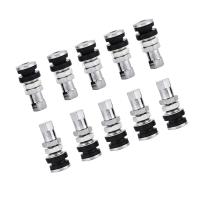 Kit De Valvulas De Neumáticos Para Coche Moto Y Camión 10pcs Con Cierre Antipolvo Acero Metálico Corto Estilo Tubo Sin Goma - details 8
