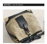 Bolso de hombre de gran capacidad para el invierno, estilo retro, con contraste de color, informal - details 5