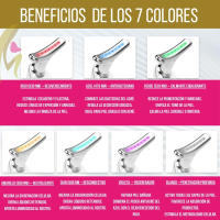 MISTIK | Kit Masajeador 7 Colores Rejuvenecimiento Facial Papada Arrugas Piel Antienvejecimiento Hidratacion Incluye Serum Retinol y 10 Parches Ojeras Colageno Acne Belleza Mujer Cara Cuello Papada Terapia EMS Vibracion Led Mistik Beauty Madrid - details 0
